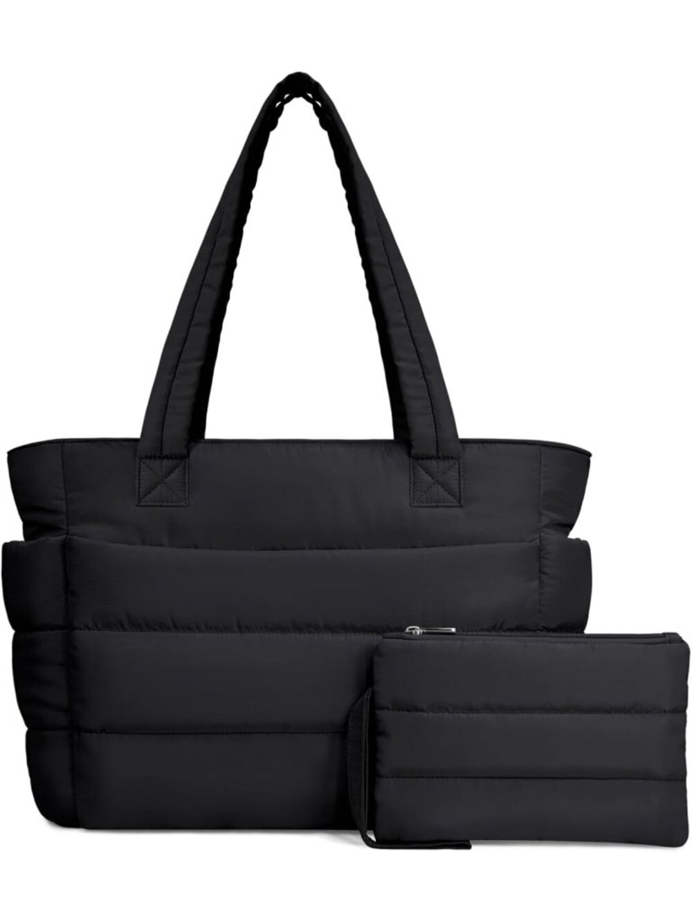 Lightweight Quilted Puffer Tote Bag for Women - Stylish Handbag with